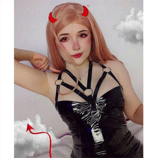 [@candypieuwu] "DARK BLACK PUNK" DRESS Y021606