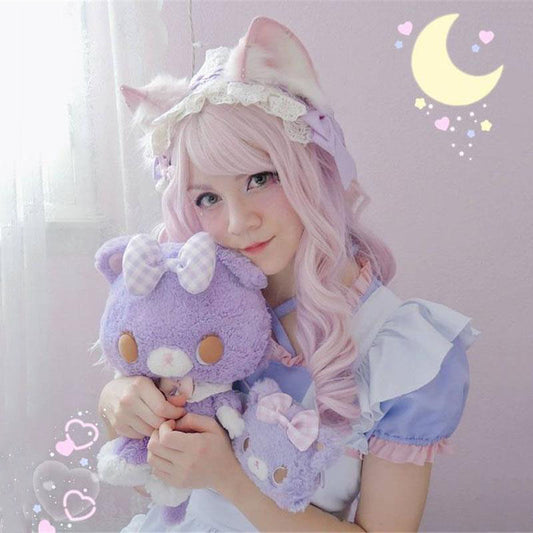 [@milkiiprincess ] "GRADIENT PINK LONG CURLY HAIR" WIG H081302