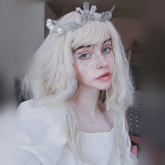 [@strigabruja ] "CUTE BLACK/WHITE GAUZE PUFF" DRESS N041202