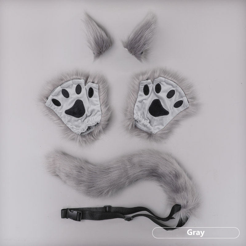 PLUSH ANIMAL EARS + TAIL + CLAWS SET UB2689