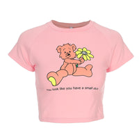 “YOU LOOK LIKE YOU HAVE A SMALL DICK” BEAR CROP TOP W031901