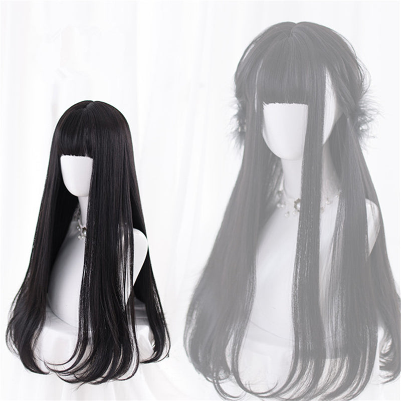 “BLACK LONG STRAIGHT” WIG D052109