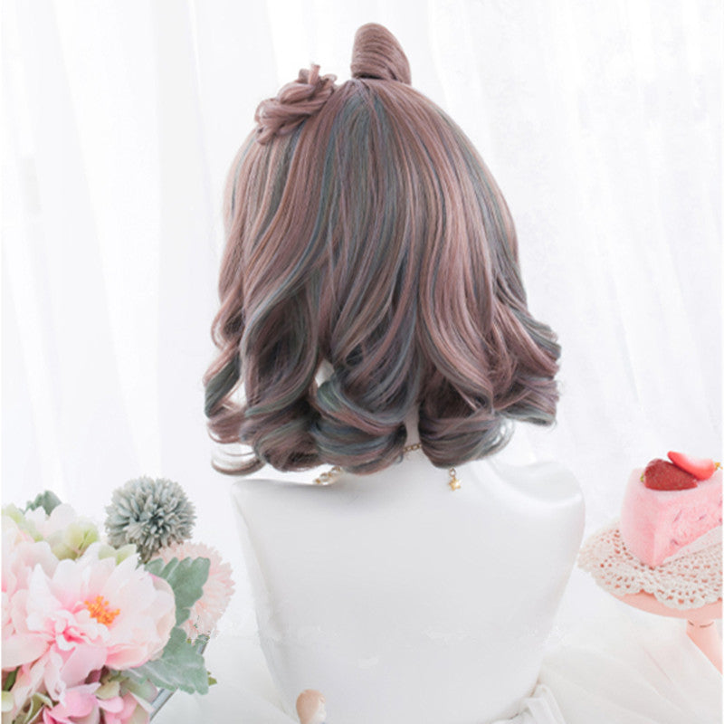 "ROSE PINK GRADIENT CURLY" WIG D052005