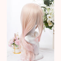 "GOLDEN PINK GRADIENT SLIGHTLY CURLY LONG" WIG D051609