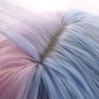 "PINK BLUE LONG CURLY" WIG D051221
