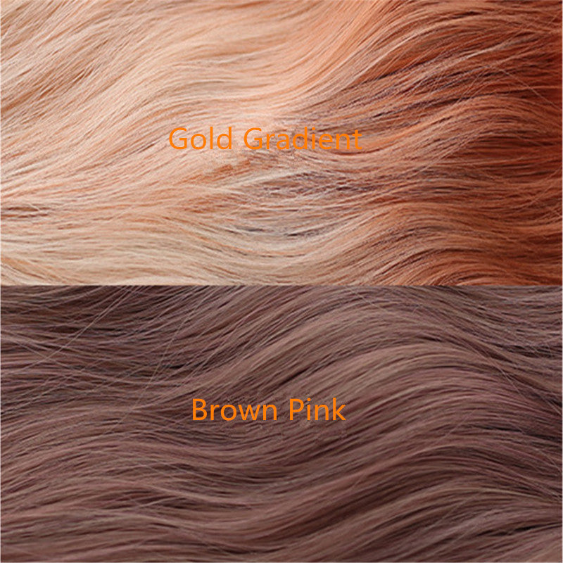 "BROWN/GOLD GRADIENT MICRO CURLY SHORT" WIG D061505