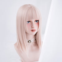 "BLACK/APRICOT PINK LONG STRAIGHT" WIG D051806