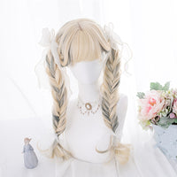 "GOLD DYED GRAY SLIGHTLY CURLY LONG" WIG D052207