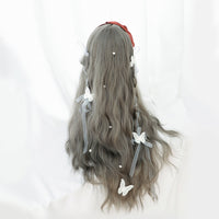 "AOKI GRAY LONG CURLY" WIG D052208