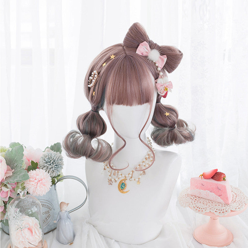 "ROSE PINK GRADIENT CURLY" WIG D052005