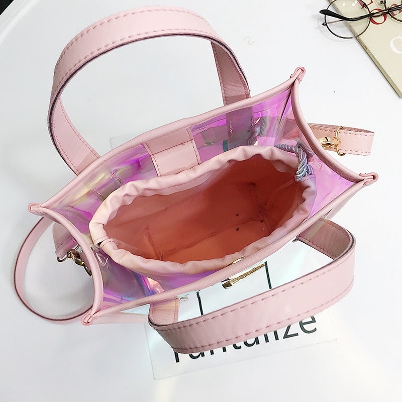 "KFASHION TRANSPARENT COLORFUL" SHOULDER BAG D060613
