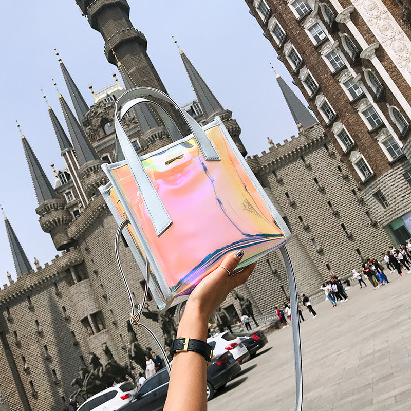 "KFASHION TRANSPARENT COLORFUL" SHOULDER BAG D060613