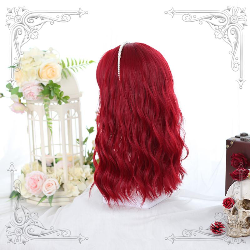 [lunamartinezoficial]"ROSE RED LONG CURLY" WIG D050520