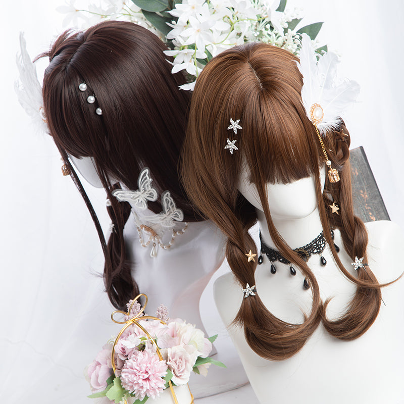 "BROWN MID-LENGTH MICRO-CURLY" WIG D071707