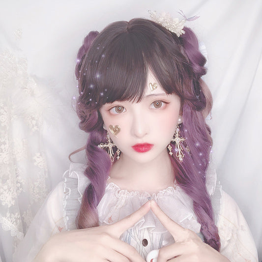 "ROSE PURPLE GRADIENT LONG" WIG D071506