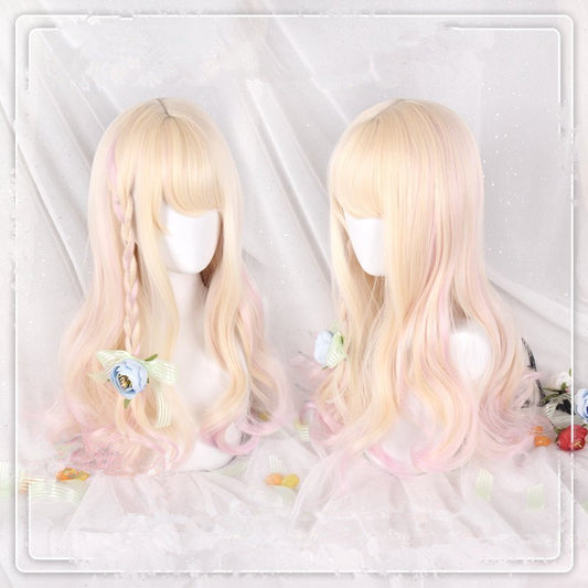 "GOLDEN DYED PINK LOLITA LONG CURLY" WIG D071418