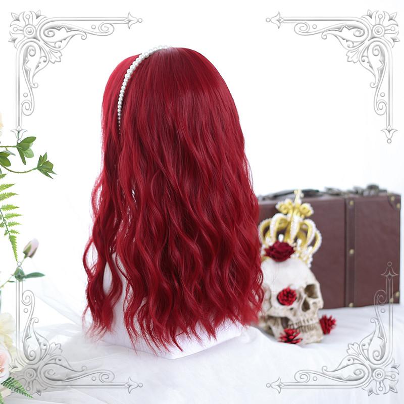 [lunamartinezoficial]"ROSE RED LONG CURLY" WIG D050520