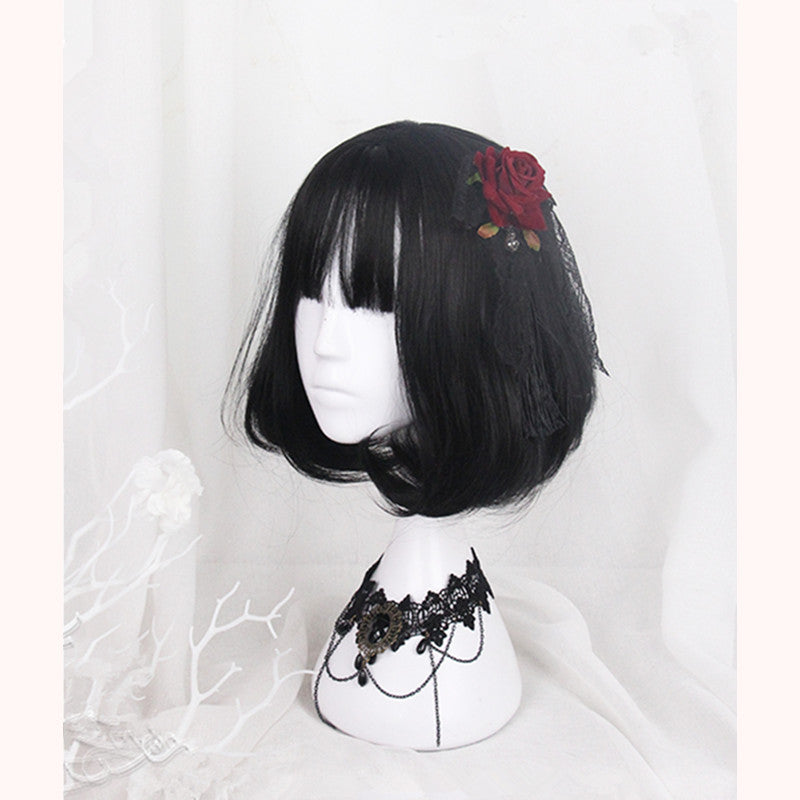 [@leeeexz] "BLACK AIR BANGS SHORT" WIG D071411