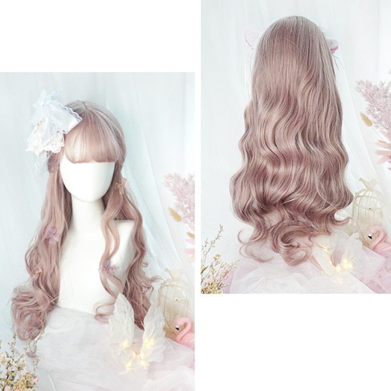 "APRICOT PINK BIG WAVY LONG CURLY" WIG D051517