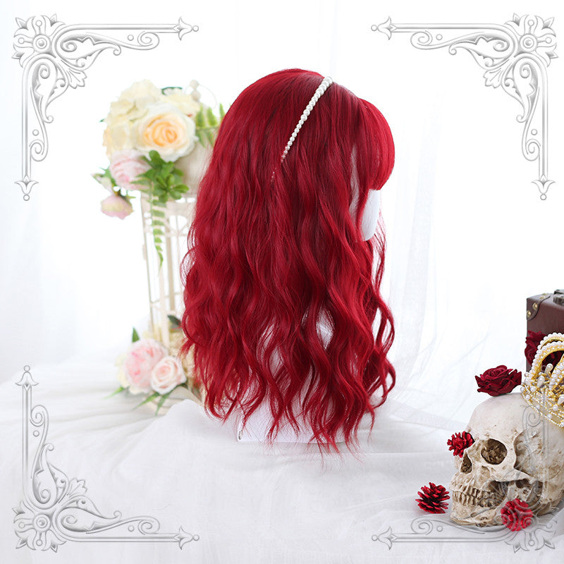 "ROSE RED LONG CURLY" WIG D050520