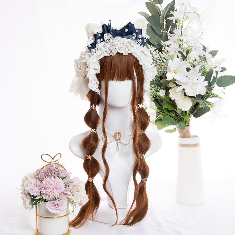 "LIGHT BROWN CUTE LONG CURLY" WIG D071711