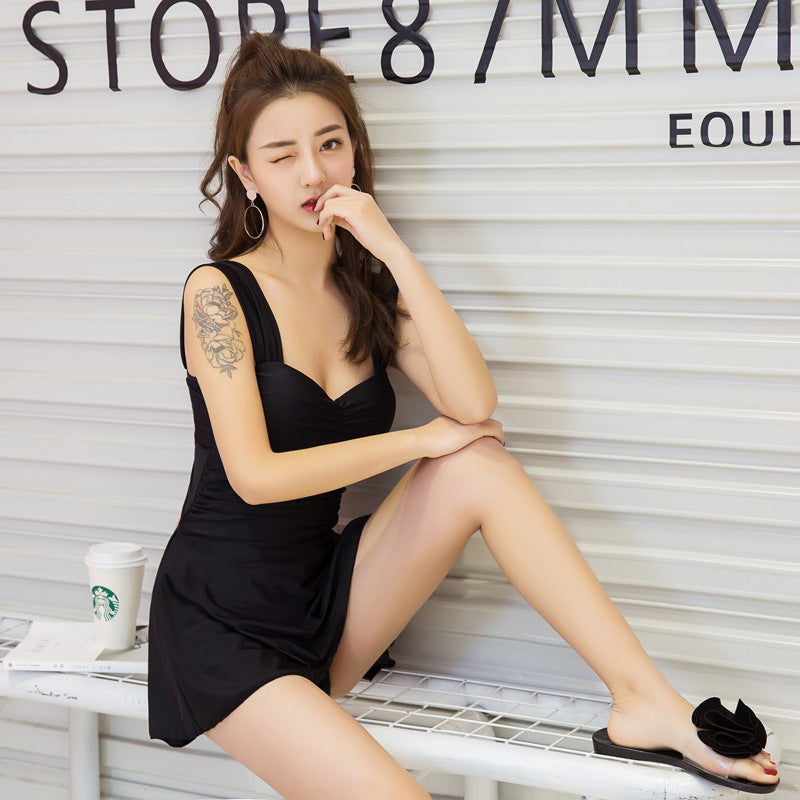"BLACK SEXY DRESS BOXER SHORTS" SWIMSUIT D070833