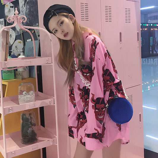 "HARAJUKU DEVIL LONG-SLEEVED" SHIRT D070305