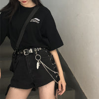 "PUNK STYLE FEATHER" WAIST CHAIN D070407