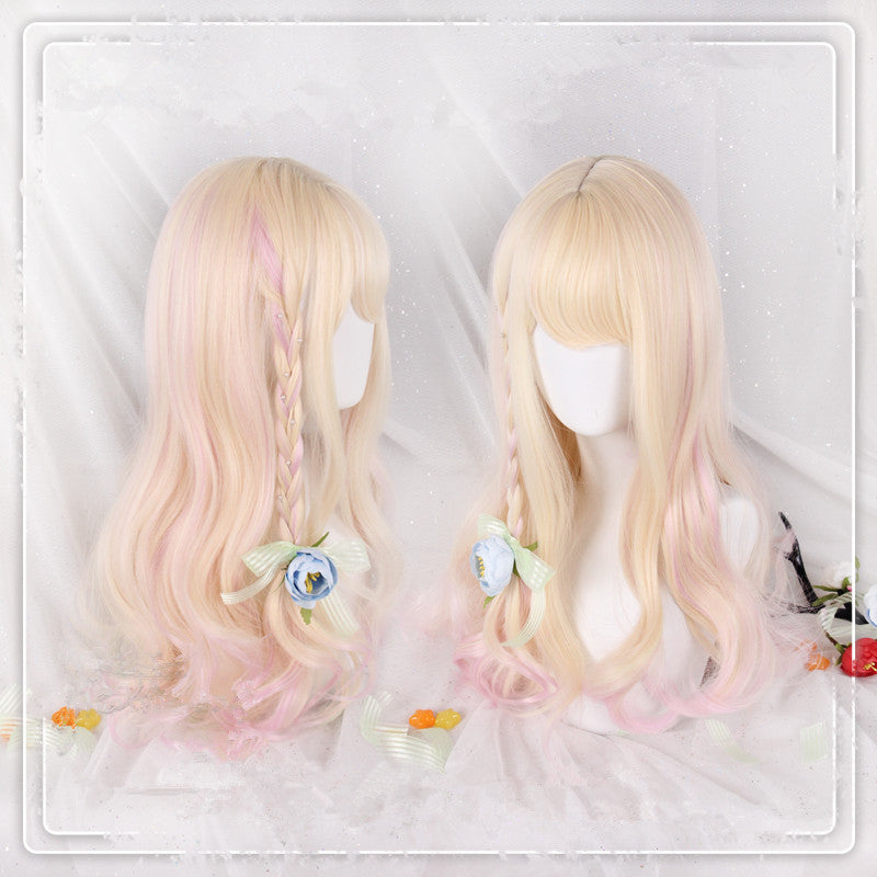 "GOLDEN DYED PINK LOLITA LONG CURLY" WIG D071418
