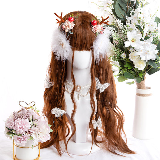 "LIGHT BROWN CUTE LONG CURLY" WIG D071711
