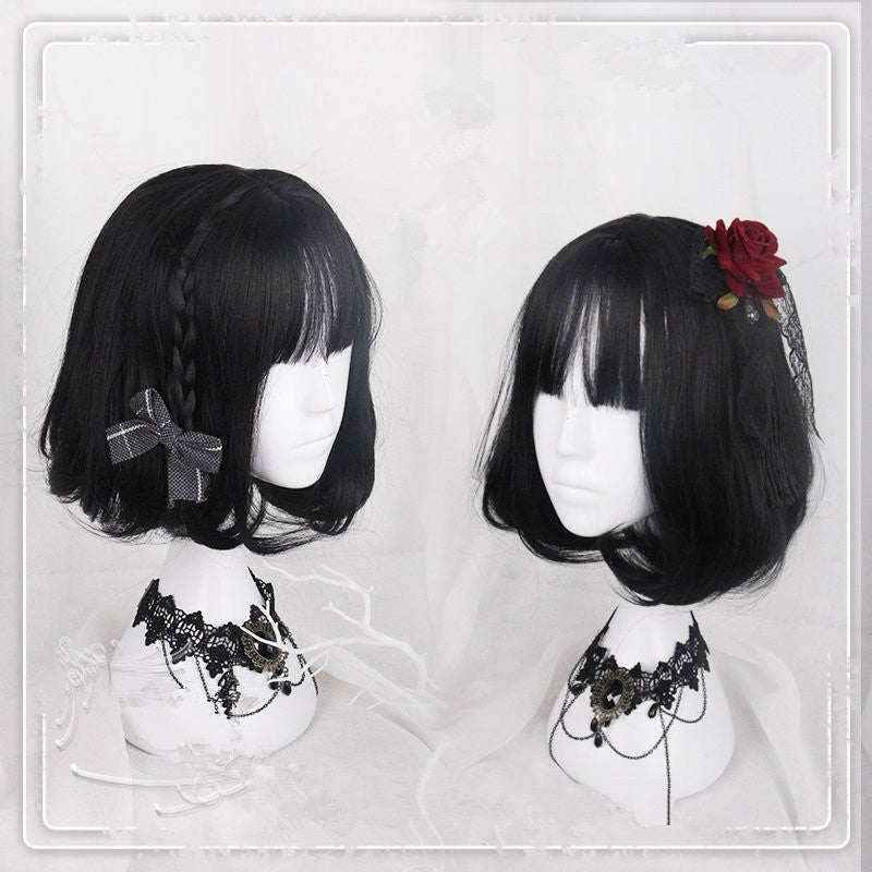[@leeeexz] "BLACK AIR BANGS SHORT" WIG D071411
