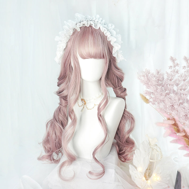 "APRICOT PINK BIG WAVY LONG CURLY" WIG D051517