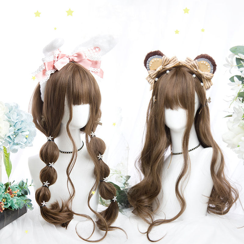 "COOL BROWN LOLITA LONG CURLY" WIG D071715