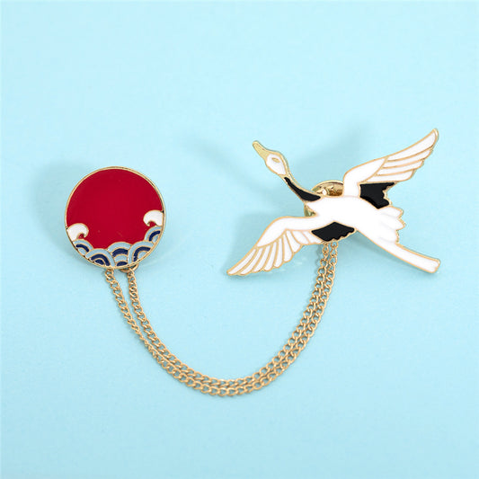 "CHINESE STYLE CARTOON CRANE" PIN D070103