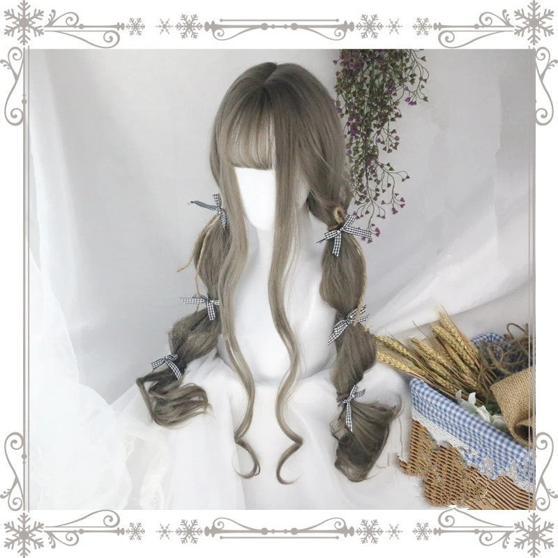"Aoki gray loli curly long" wig D041621