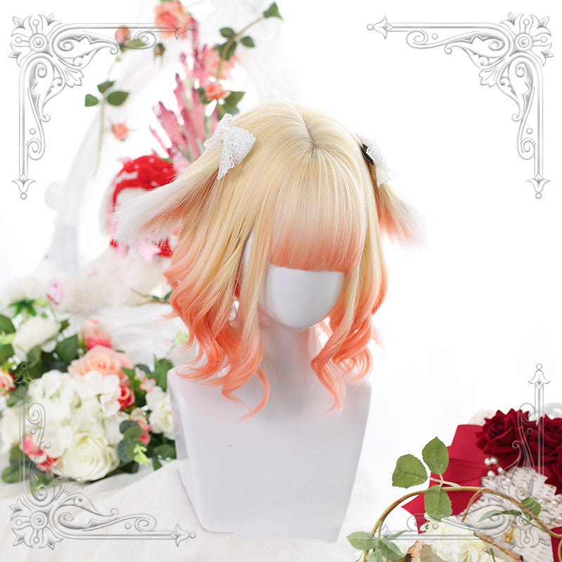 [@kiselexa] Review: Blonde Gradient Rabbit Ear Short Curly Wig D050513