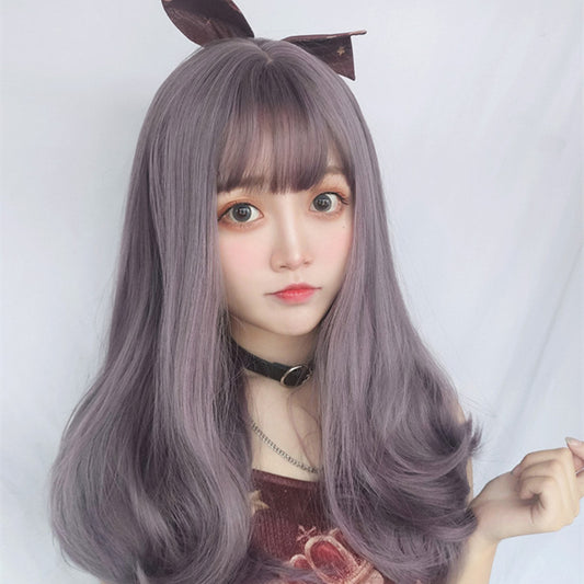 "PURPLE GRAY LONG STRAIGHT" WIG D050503