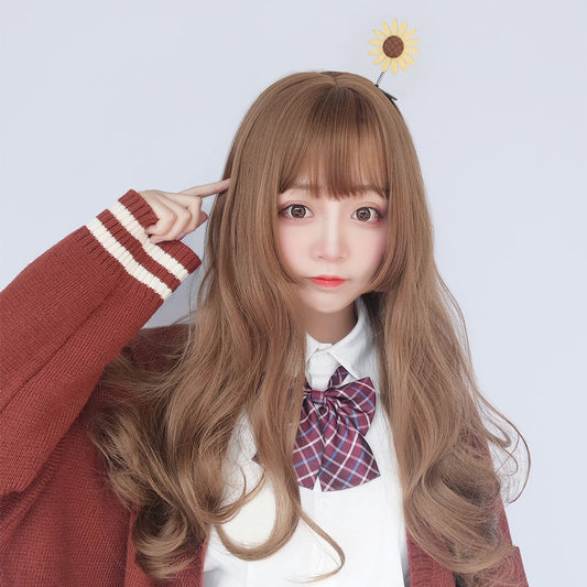 "BROWN BIG WAVY LONG CURLY" WIG D050508