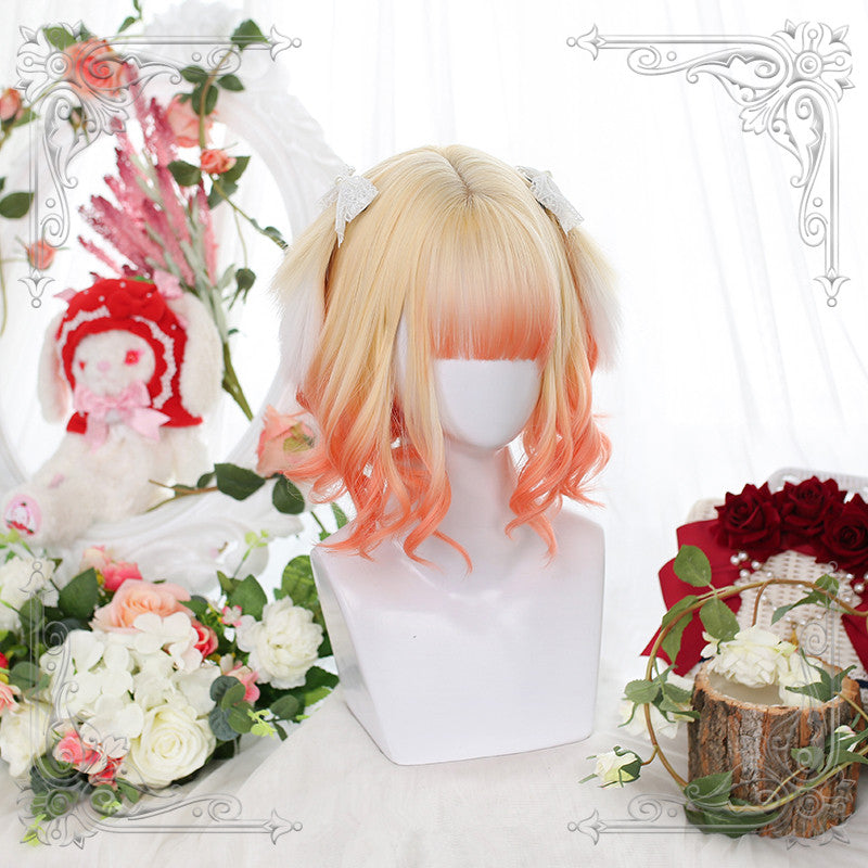 [@kiselexa] Review: Blonde Gradient Rabbit Ear Short Curly Wig D050513