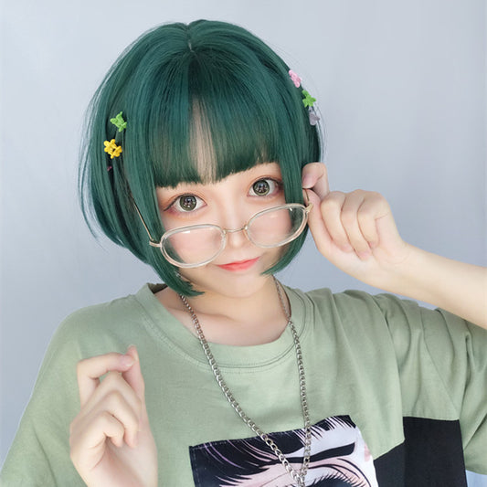 "GREEN CUTE SHORT STRAIGHT" WIG D050401