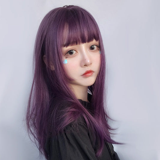 "PURPLE LONG STRAIGHT" WIG D050406