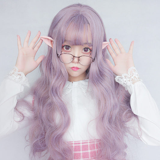 "PURPLE DYED PINK LONG CURLY" WIG D050506