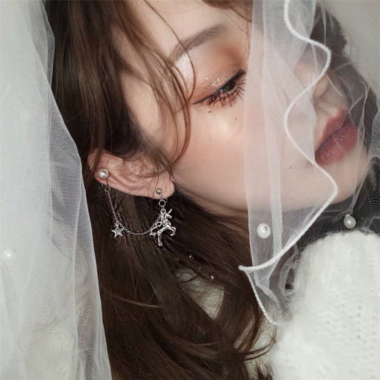 "Unicorn Ear Bone Clip" Earrings D042215