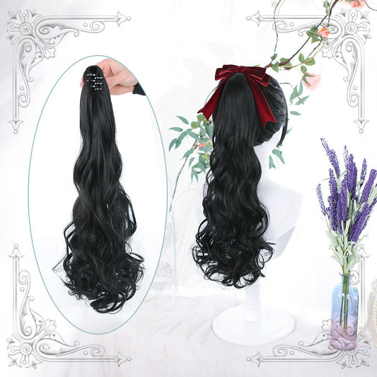 "LONG CURLY" WIG SINGLE PONYTAIL D050515