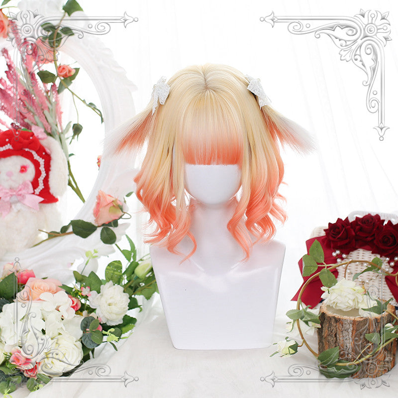 [@kiselexa] Review: Blonde Gradient Rabbit Ear Short Curly Wig D050513
