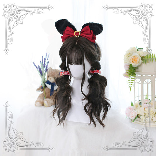 "BROWN BIG  WAVY LONG CURLY" WIG D050514
