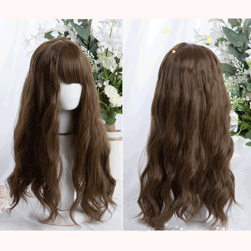 "LIGHT BROWN LONG CURLY" WIG D071714
