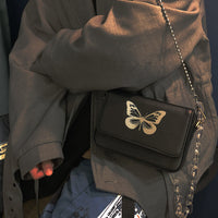 "REFLECTIVE BUTTERFLY" TRANSPARENT CHAIN SQUARE BAG D050802