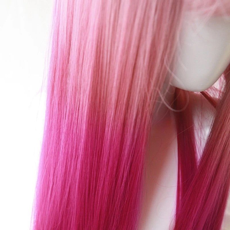 "BLACK PINK ROSE RED GRADIENT LONG STRAIGHT" WIG D041809