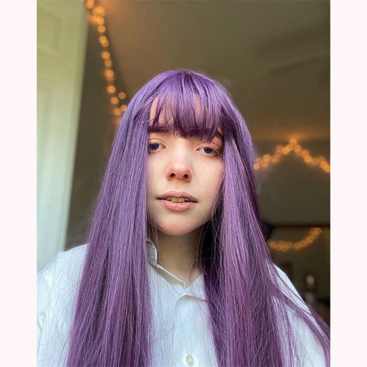 "PURPLE LONG STRAIGHT" WIG D041807